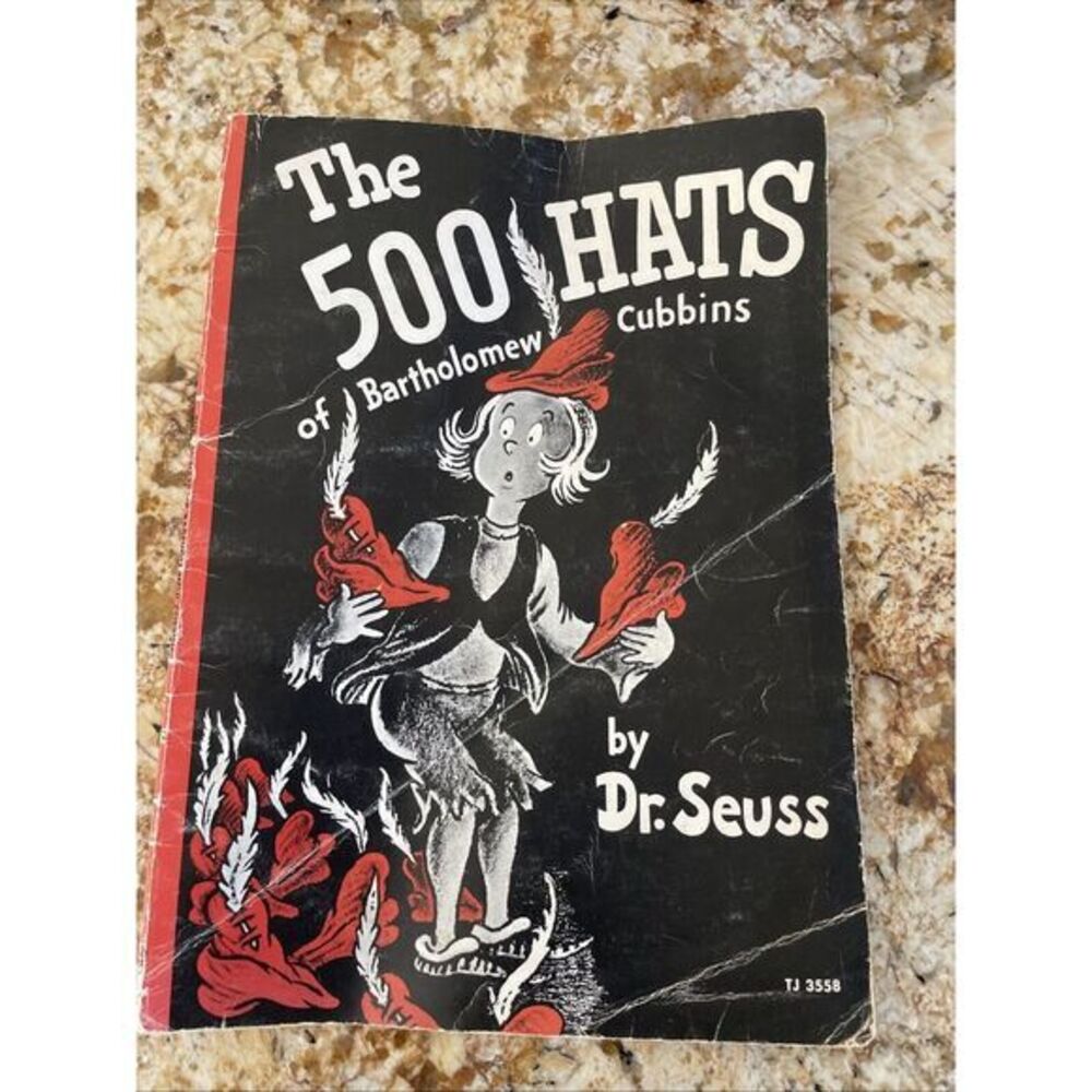 The 500 Hats of Bartholomew Cubbins by Dr. Seuss 1966 Vintage Softcover Rare 1st